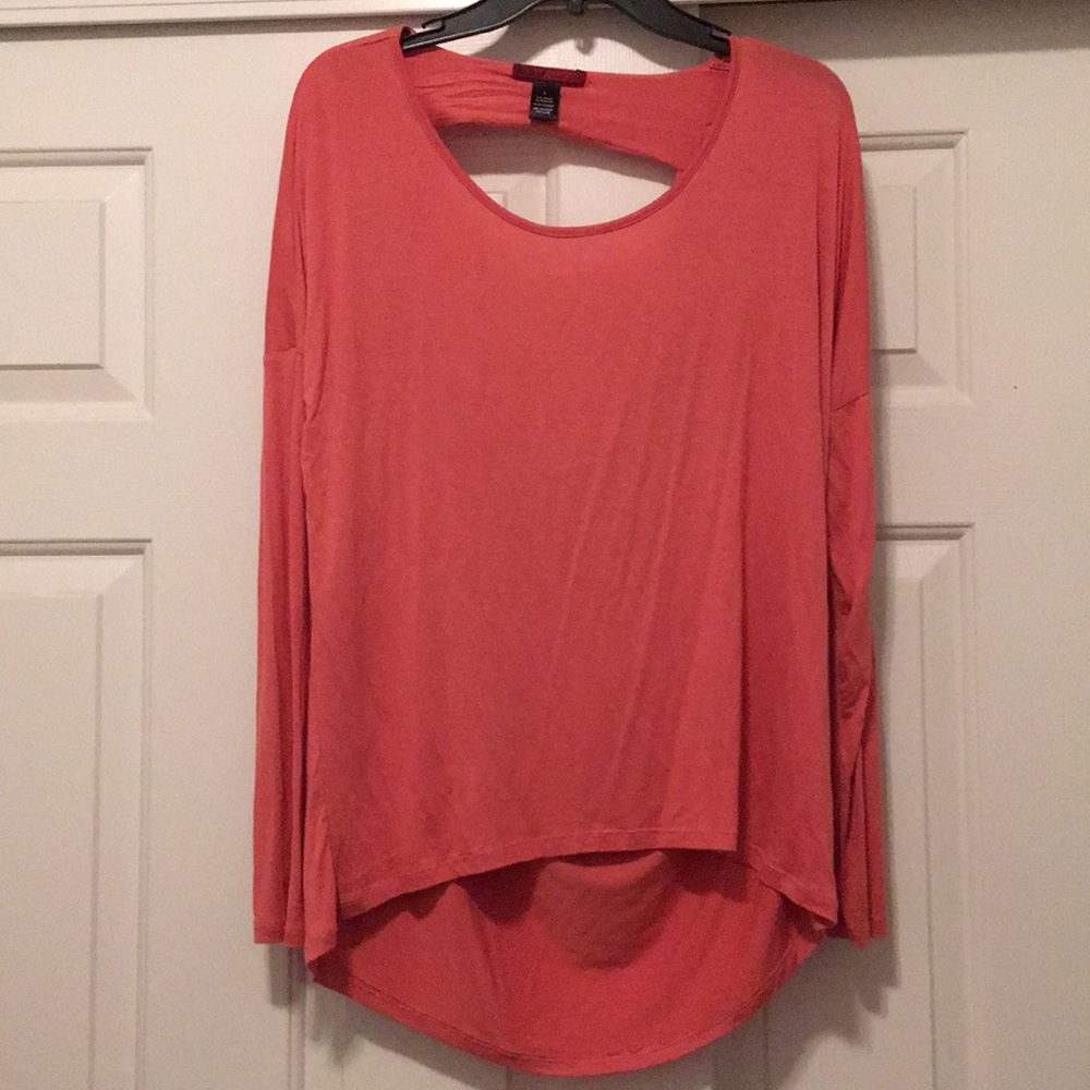 SWOOP BACKED LONG SLEEVE SHIRT